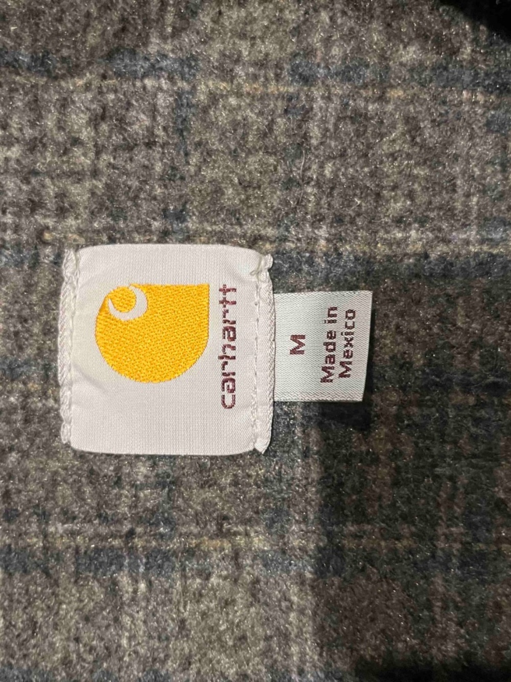 Vintage Carhartt Men's Faded Dark Green Blanket-Lined Detroit Jacket - Picture 3 of 4